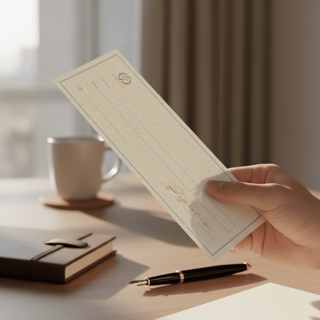 Homeowner receiving payment check from DJG Ventures LLC sale